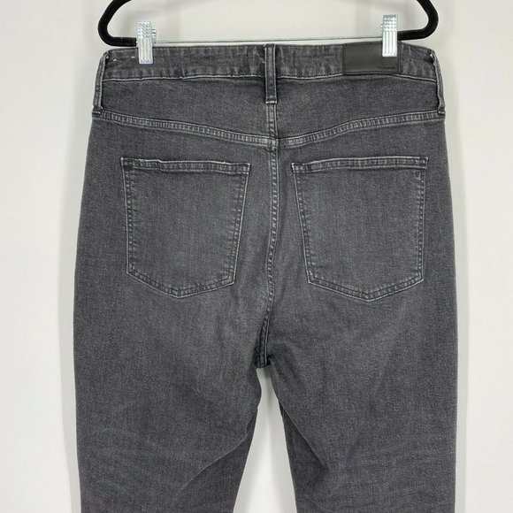 Madewell The Curvy Perfect Vintage Jeans Sz 31 High Rise Stretch Crop Denim Gray - Picture 8 of 12